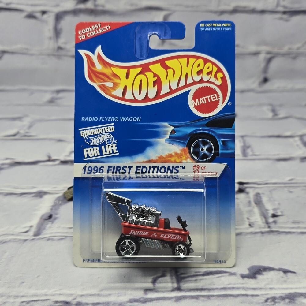 Hot Wheels 1996 First Editions Diecast Radio Flyer Red Wagon 1:64 Mattel 1996